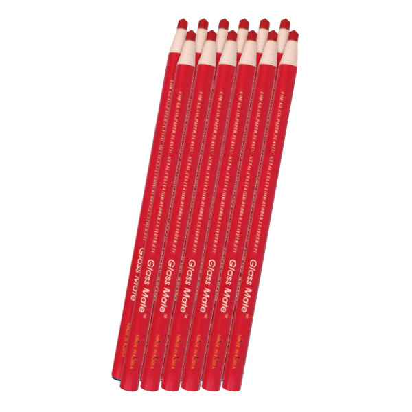 6 Glass Mate china markers (Red)